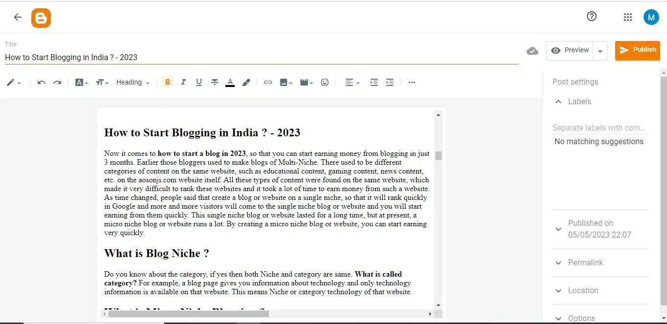 Create your first post